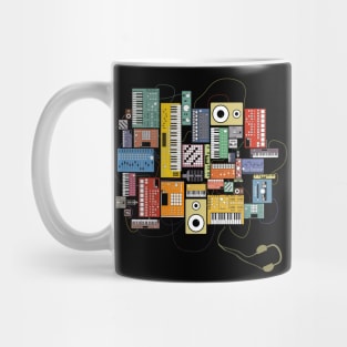 Electronic Musician Synthesizers and Drum Machine Dj Mug